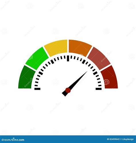 Speedometer Or Rating Meter Signs Infographic Gauge Element Vector