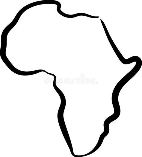 Simple Map Of Africa Africa Map Outline Rough Sketch Of Africa Map On