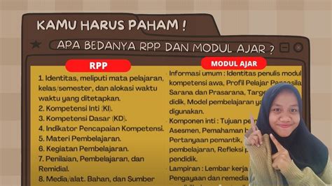 Kamu Harus Tau Perbedaan Rpp Dan Modul Ajar Youtube