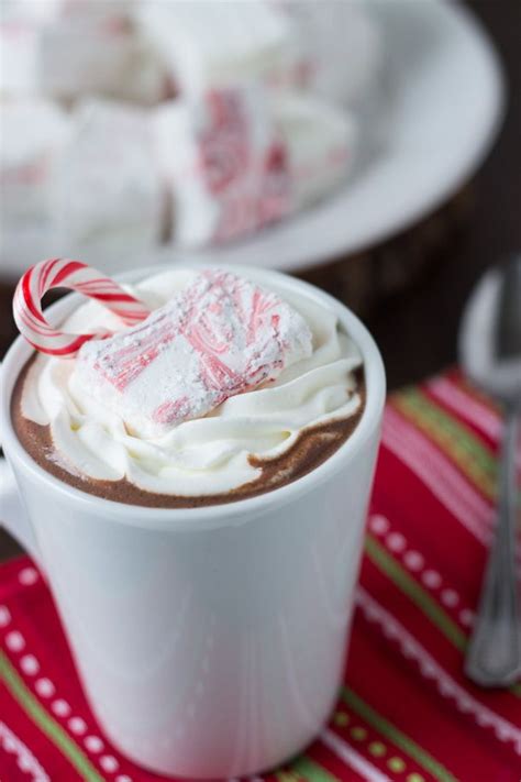 Homemade Peppermint Marshmallows With Peppermint Hot Cocoa Recipe