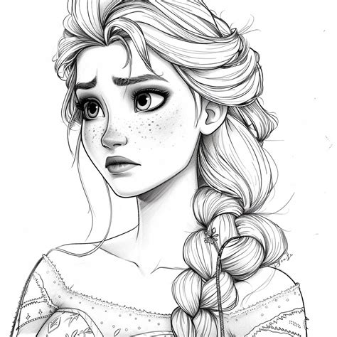 Dibujo De Elsa 08 De Frozen Para Colorear