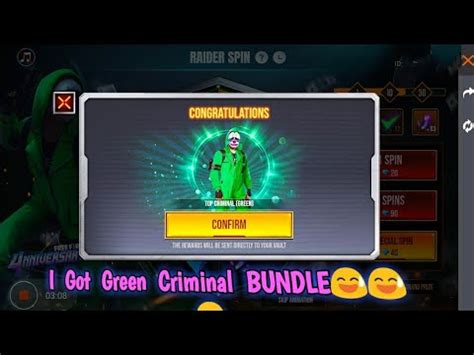 I GOT TOP MOST RARE GREEN CRIMINAL BUNDLE IN FREE FIRE RIP 2000