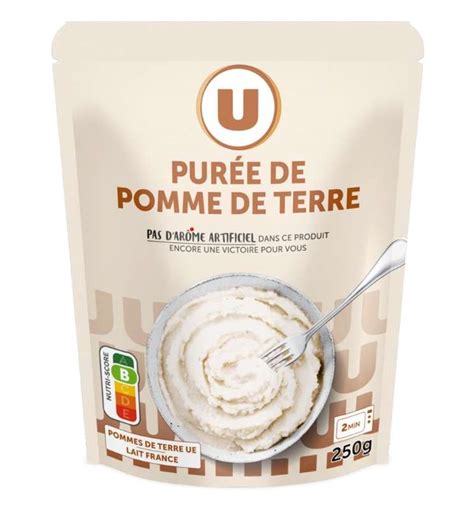 Purée de pommes de terre sachet micro ondable 2 min U 250 g La