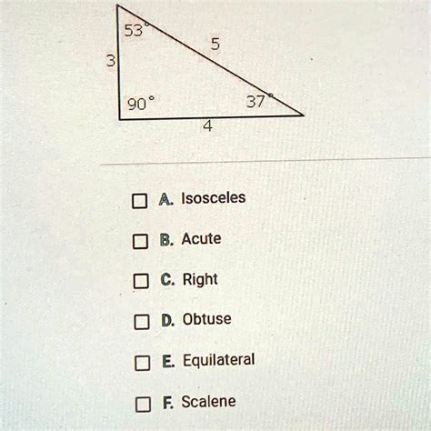 Solved Classify The Triangle Shown Below Check All That Apply