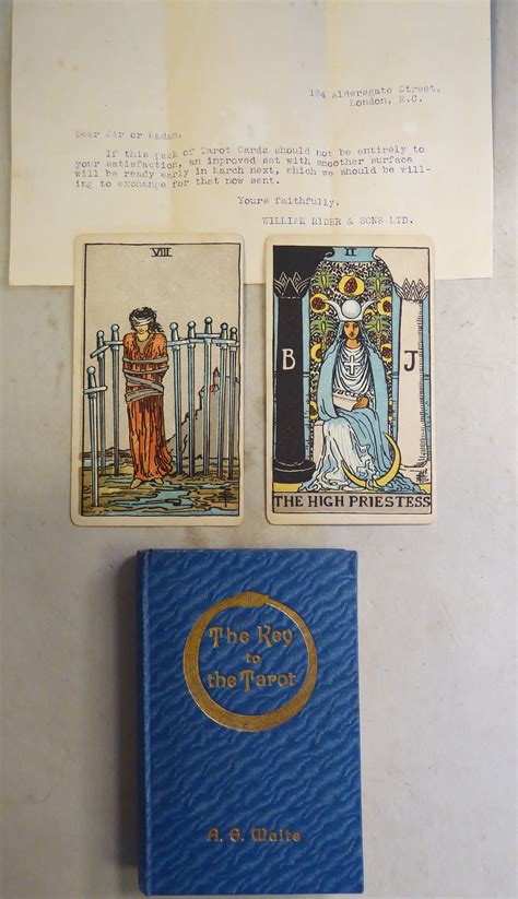 Tarot Cards A 1909 First Edition Of The Rider Waite Roses Lillies