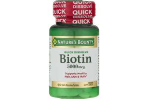 Nature S Bounty Biotin Mcg Quick Dissolve Ct Nature S Bounty