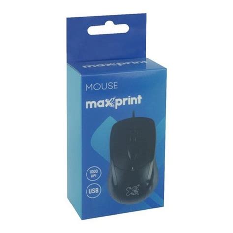 Mouse Usb Optico Dpi Preto Maxprint No Shoptime