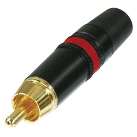 Rean NYS373 2 DIN Red RCA Plug W Gold Contacts NYS373 2 B H