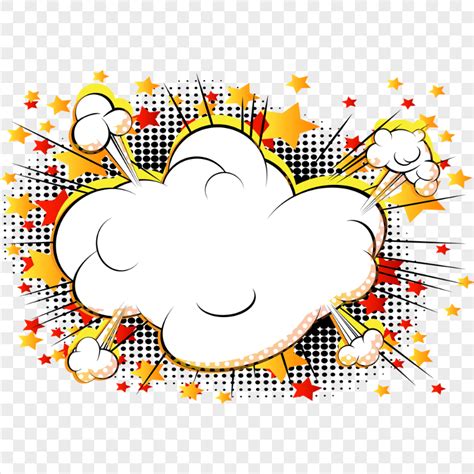 Hd Comic Cartoon Cloud Bubble Explosion Png Citypng