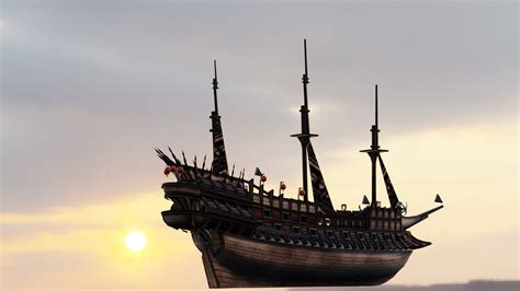 ArtStation - PIRATE SHIP GAME READY LOW POLY | Game Assets