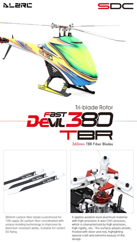 ALZRC Devil 380 FAST Three Blade Rotor TBR Helicopter Kit Price 289