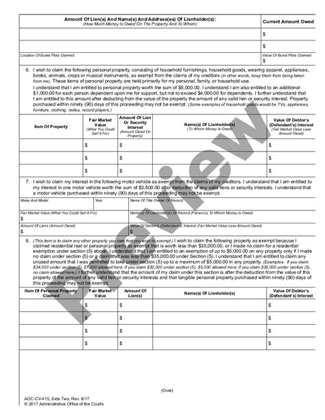 Wake North Carolina Motion To Claim Exempt Property Statutory