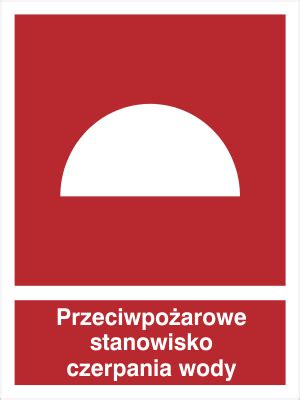 Znak przeciwpożarowe stanowisko czerpania wody na płycie PCV 224