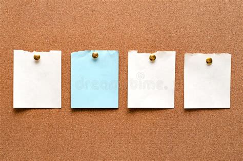 Blank Paper Notes Are Pinned To A Cork Board The Concept Of Detective