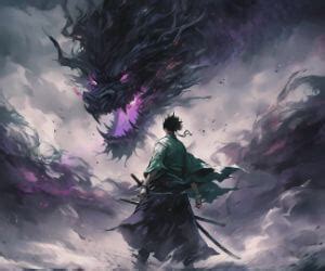 Samurai VS Dragon Live Wallpaper - MyLiveWallpapers.com