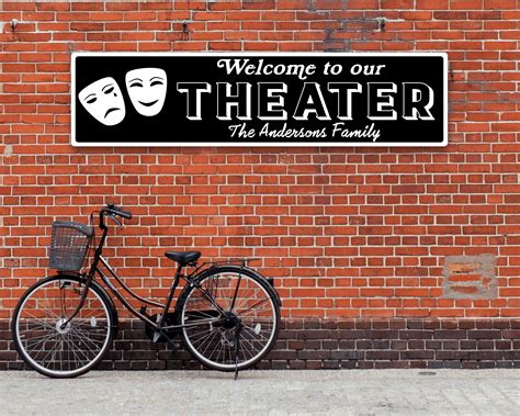 Personalized Theater Sign Home Theater Sign Custom Home | Etsy