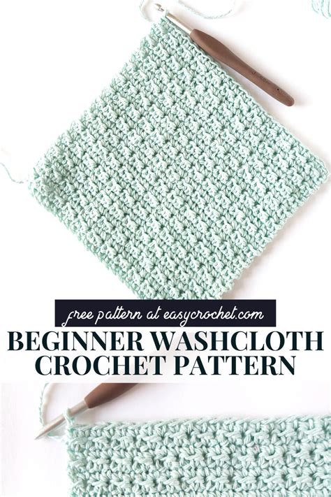 Beginner easy crochet washcloth pattern – Artofit