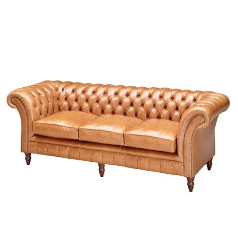 Rutland Three Seat Sofa In Leather Andy Thornton