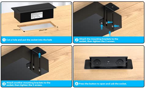 Intrekbare Stekkerdoos Usb C Pd W Aluminium Tafelstopcontact