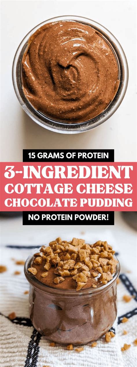 3 Ingredient Cottage Cheese Chocolate Pudding Recipe Cottage Cheese Dessert Recipes Cottage