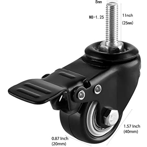 1 5 Inch Swivel Caster Wheels Set Of 4 YEEMIGO Locking Casters Heavy