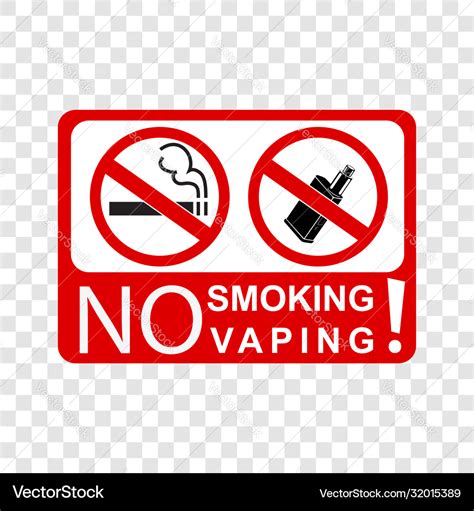 Simple Prohibition Sign No Smoking And Vaping Vector Image