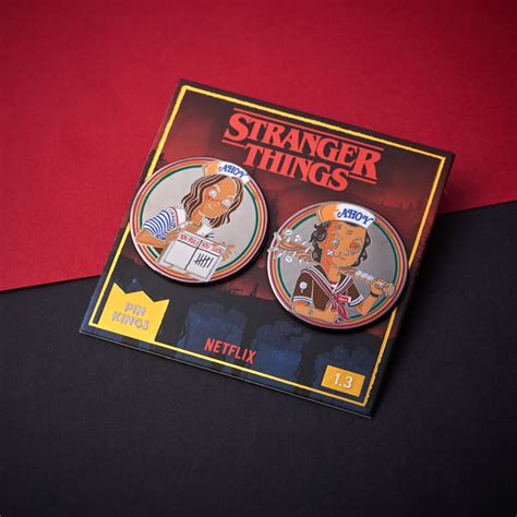 Pin Kings Official Stranger Things Enamel Pin Badge Set 13 Steve An