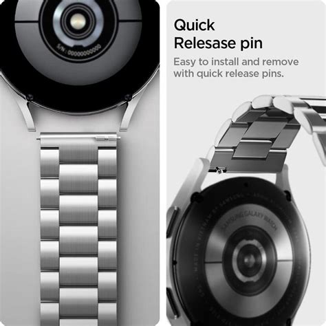 Spigen Galaxy Watch 4 Classic 42mm Stahlarmband Silber