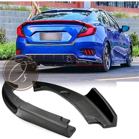 Honda Civic FC 1 Pair Rear Bumper Side Diffuser Lip Lips 2016 2017 2018