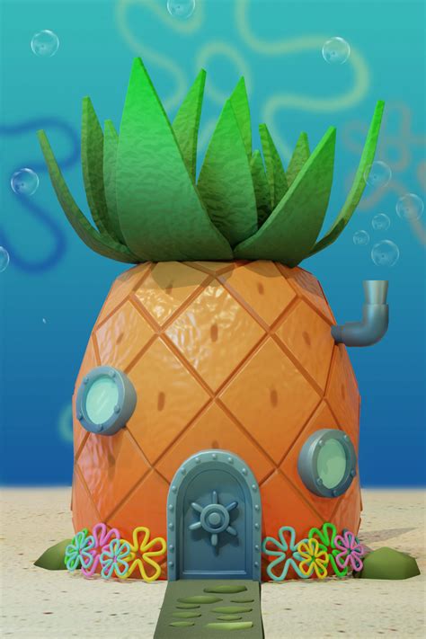 Heres My 3d Pineapple Home I Loved Making It Spongebob