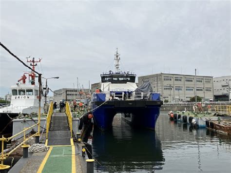 New Crew Transfer Vessel For Ishikari Bay New Port Offshore Wind Farm Arrives In Japan