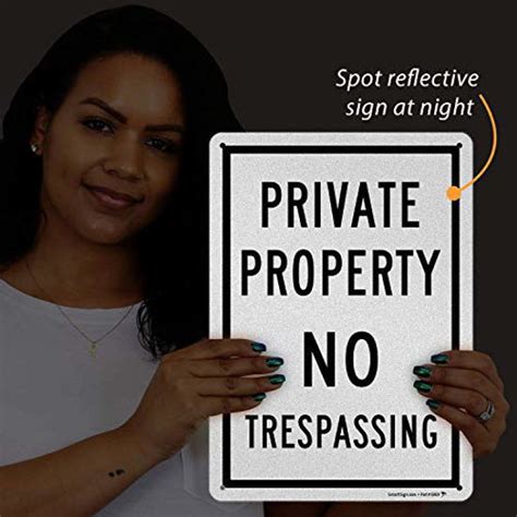 Getuscart Smartsign Private Property No Trespassing Sign 10 X