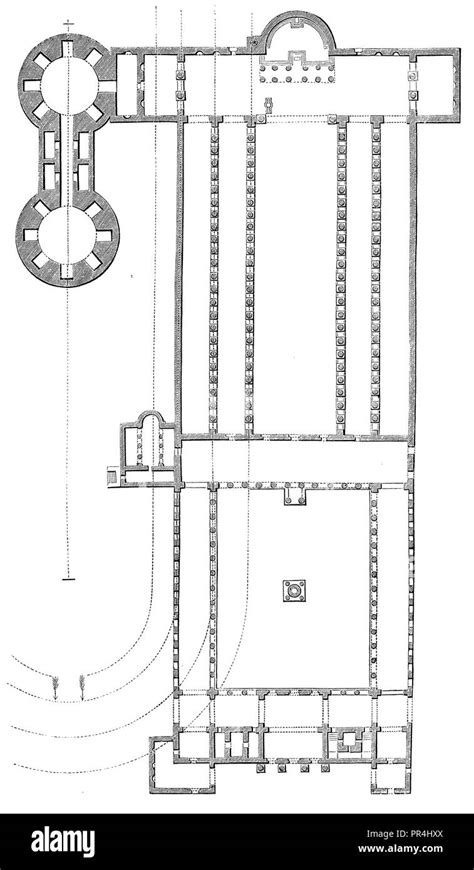 Plano De Planta De La Antigua Bas Lica De San Pedro En Roma Anonym