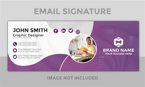 Kreative E Mail Signatur Design Vorlage Oder Corporate Social Media