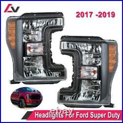 Pair Headlights For 2017 2019 Ford F250 F350 F450 F550 Super Duty Front