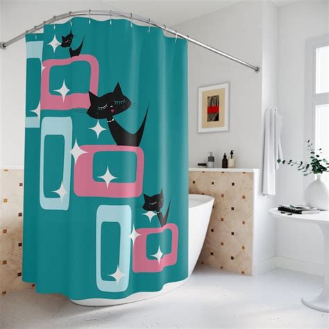 Aqua Shower Curtain Etsy