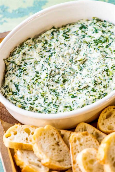 creamy spinach dip homemade hooplah