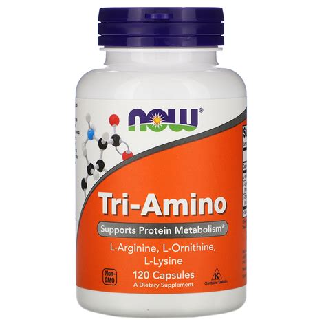 Tri Amino Now Foods купить NOW Три Амино 120 капсул по низкой цене в