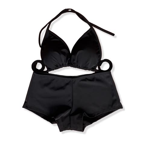 Jual Black Bikini Polos Wanita Premium Celana Boxer Pants Pakaian Renang