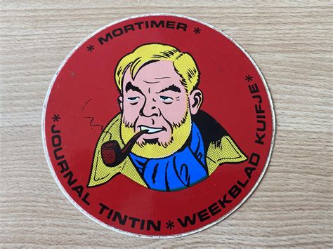 Sticker Mortimer Journal TinTin Weekblad Kuifje Mijn Bobbedoes