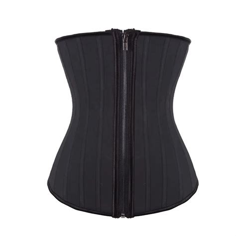 Yumdo Plus Size Latex Waist Trainer Corset Zip Belly Slim Underwear