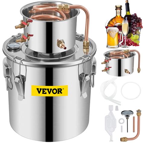 Vevor Alcohol Still Gal L Stainless Steel Water Alcohol Distiller