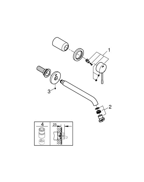 Essence Mitigeur Monocommande Trous Lavabo Taille L Grohe Belgique Sa