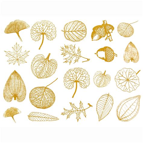 Leaf Gold Decals | Silver Delphi Glass