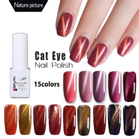 6ml Magnet Cat Eye Gel Lacquer Lucky Colorful Gel Nail Uv Nail Polish Long Last Gel Hybrid