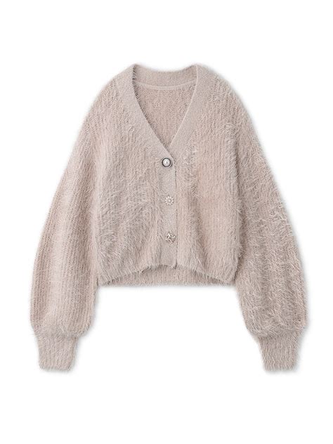 LILY BROWN Lingerie gelato piqueビジューボタン ショートカーディガン その他 インナーランジェリーLILY BROWNリリーブラウンの通販