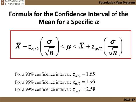 Confidence Interval And Hypothesis Testing For Population Mean µ When Is Known And N Large