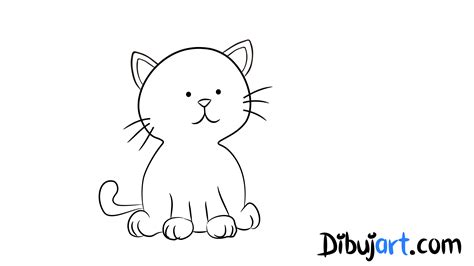 Cómo dibujar una Gato tierno paso a paso 7 Serie de dibujos de Gatos