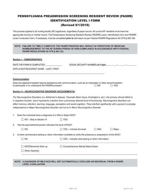 Pasrr Form Fill Online Printable Fillable Blank Pdffiller