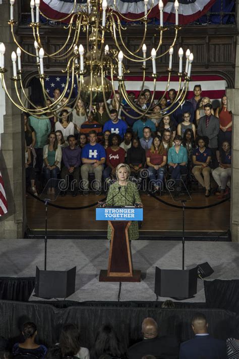 PA Secretary Hillary Clinton Campaigns Rally In Philadelphia Editorial